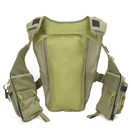 Kamizelka wędkarska muchowa Mega Bra Olive Vision chest pack plecak